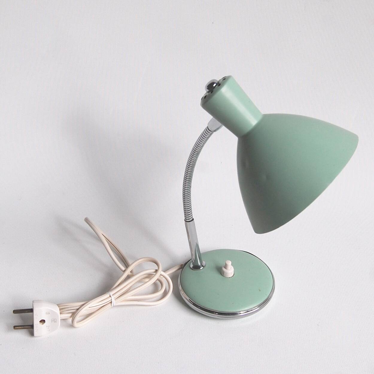 Vintage lacquered metal desk lamp