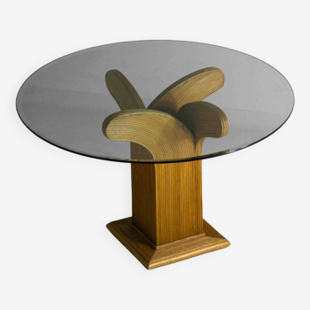 Tropical 70s dining table by Vivai Del Sud, Italy