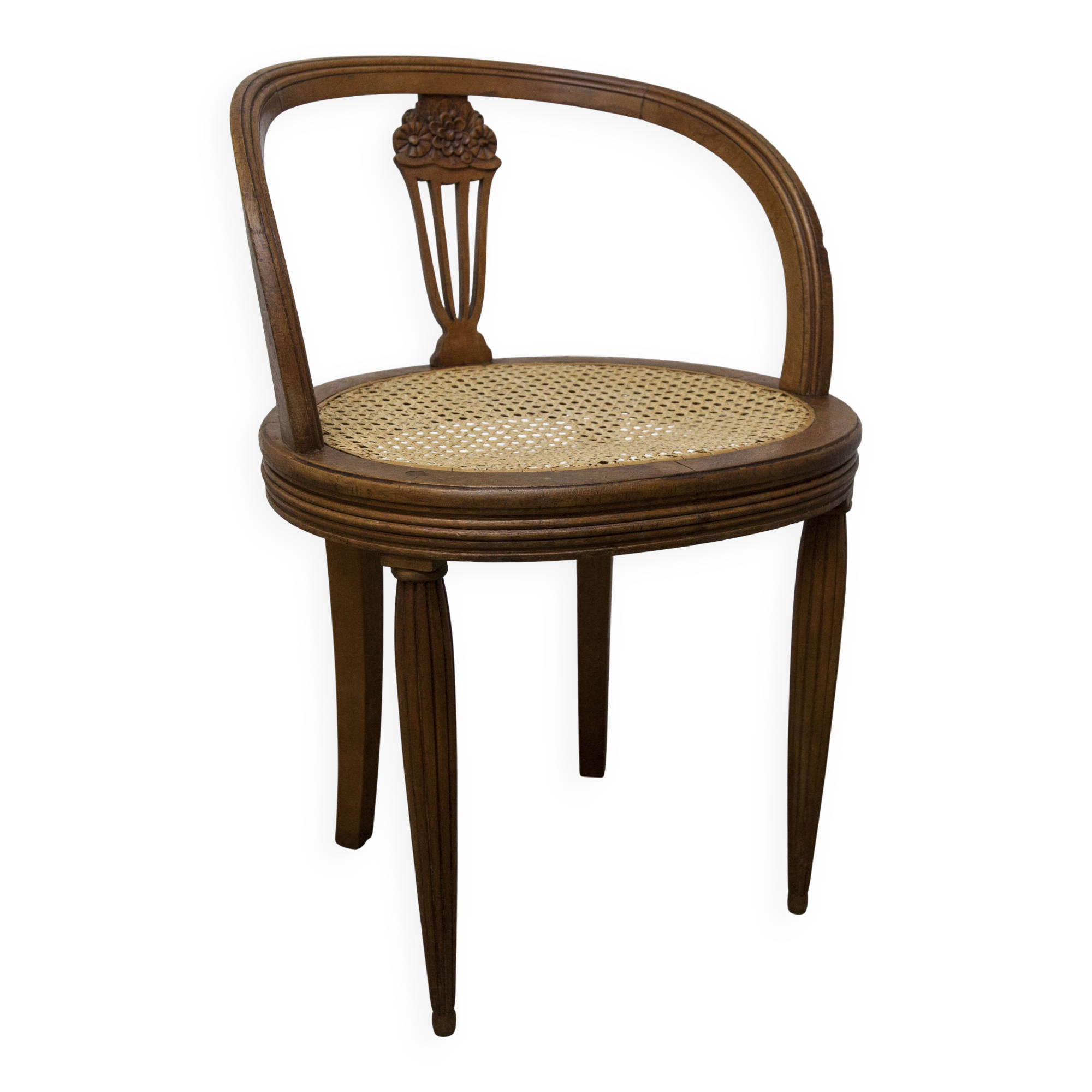 Vintage Louis XVI style chair – Cane seat, lyre-shaped back