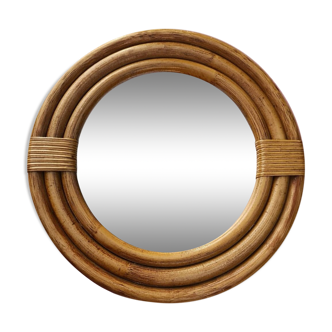 Miroir en rotin - 30cm