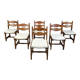 Set of 6 brutalist dining chairs, 1970s