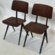 Set of 4 vintage school chairs Galvanitas S16 Netherlands Design