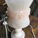 Bedside lamp in alabaster or vintage pink onyx