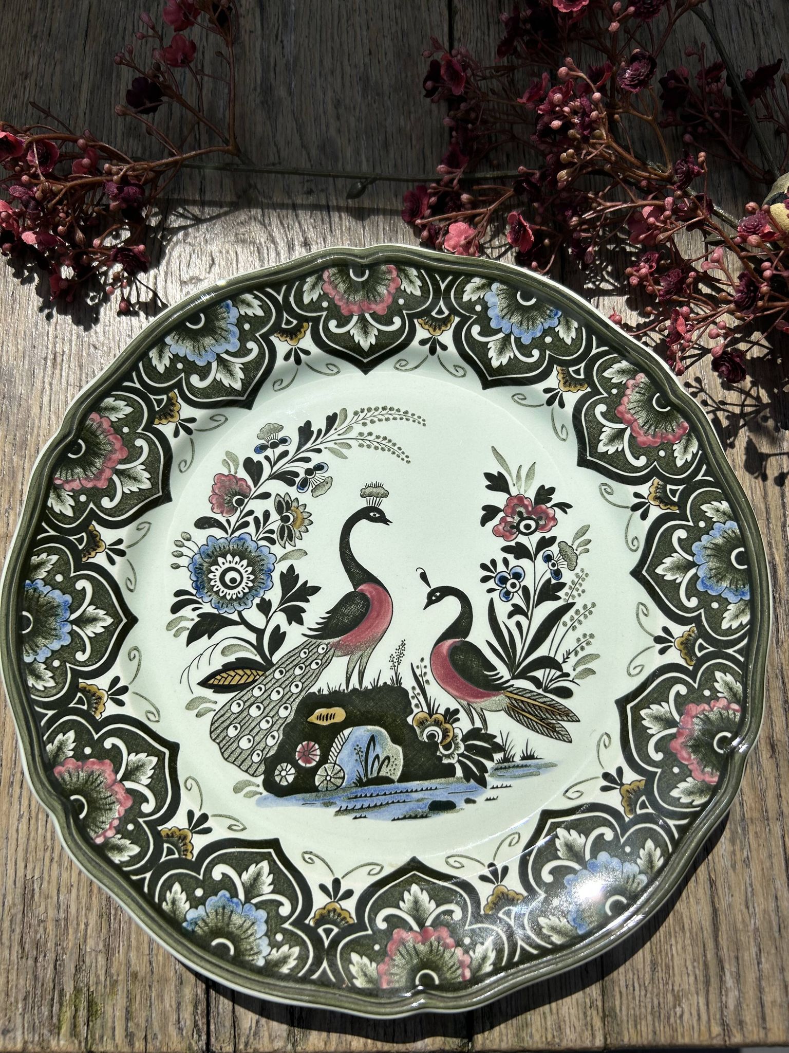 Collectible plate peacock by villeroy and boch