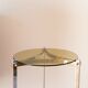 Sellette tripode en chrome et verre fumé, double étages, Design, 1970