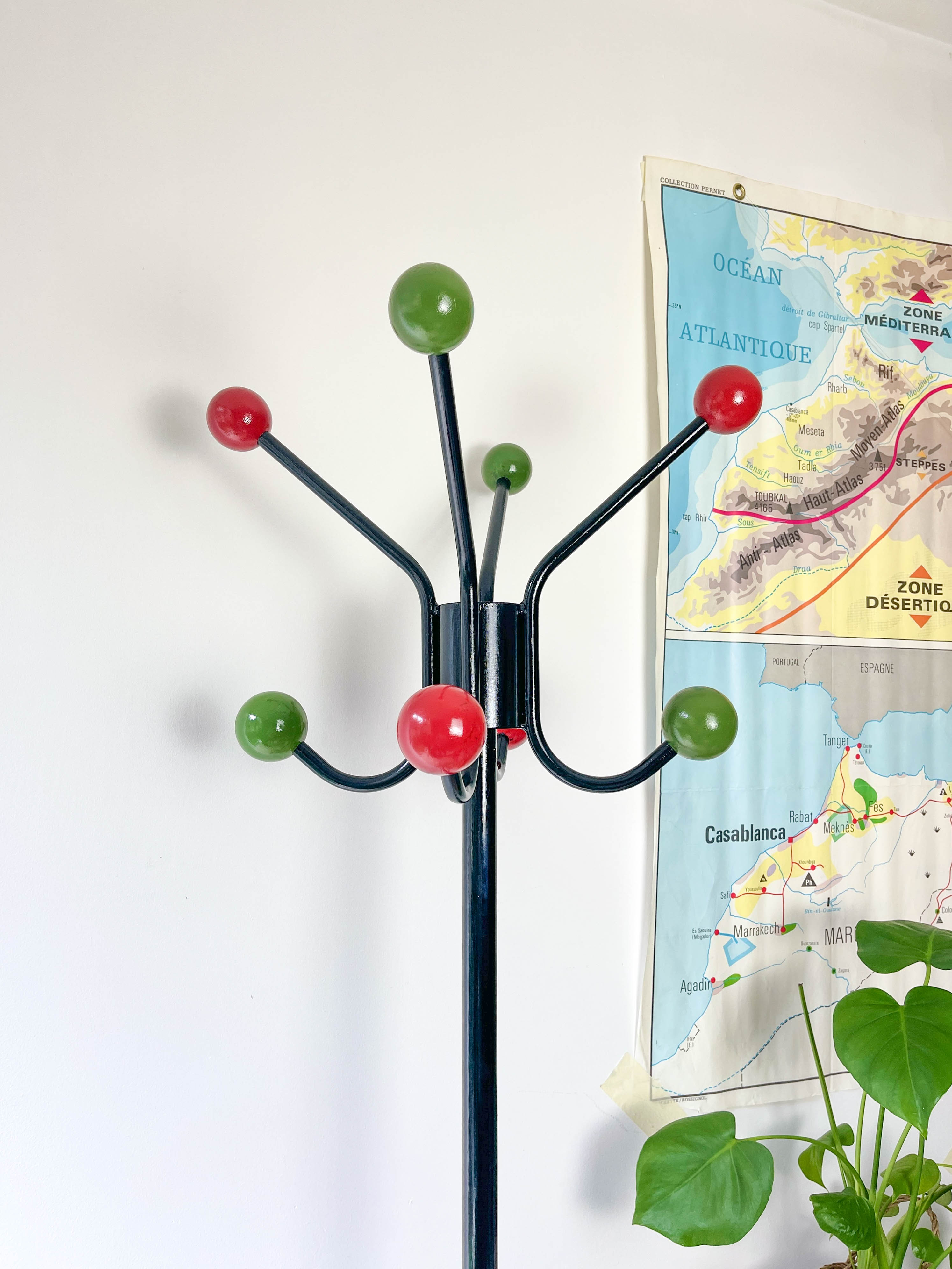 Coat holder ball colors Vintage year 50/70