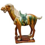 Cheval chinois vintage de style dynastie Tang des années 1970