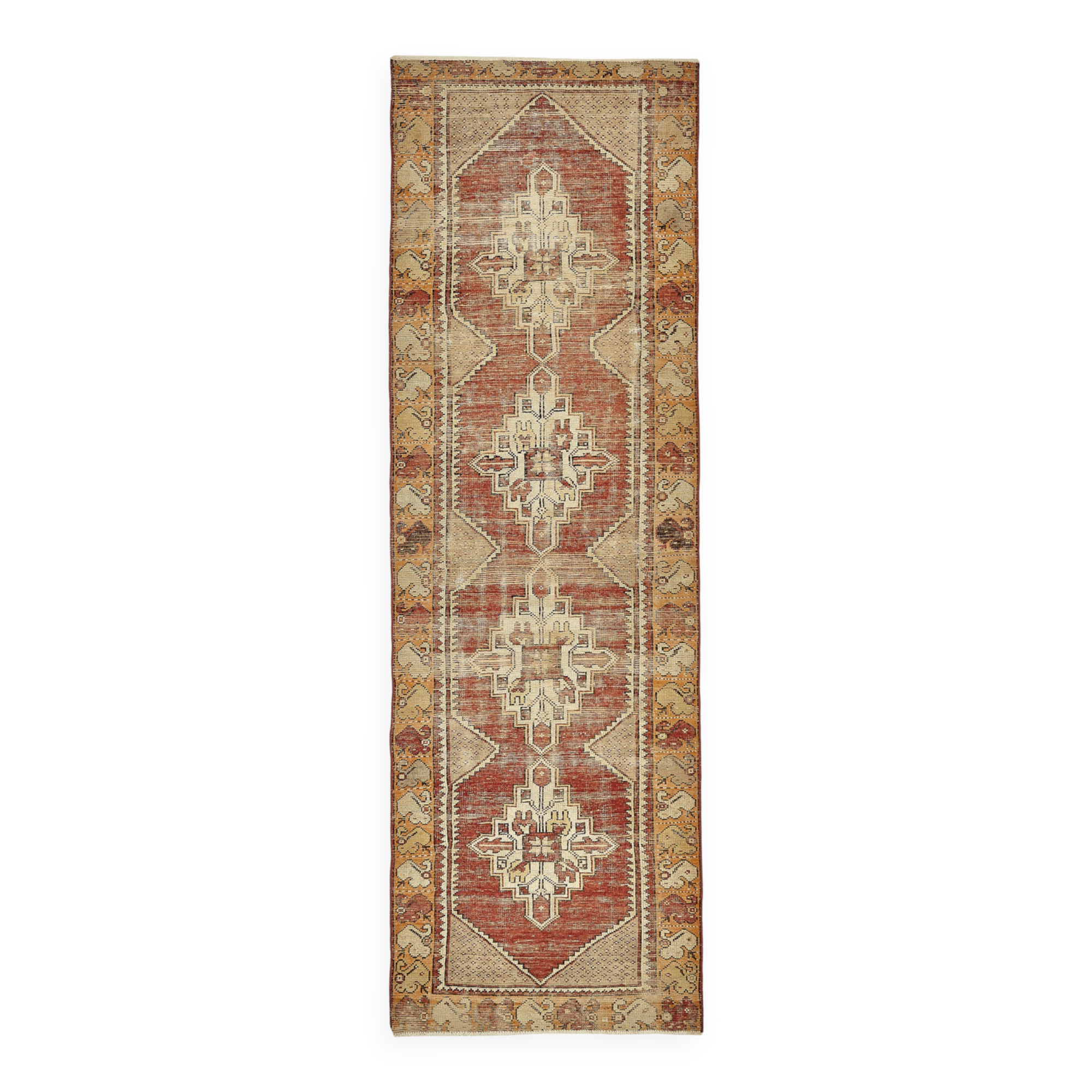Turkish Vintage Anatolian Rug 95 cm x 291 cm