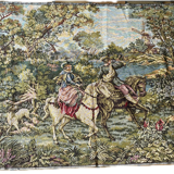 Grande tapisserie, scène de chasse à courre, XXe