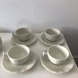 Coffee, cups, Bernardaud Limoges porcelain service.