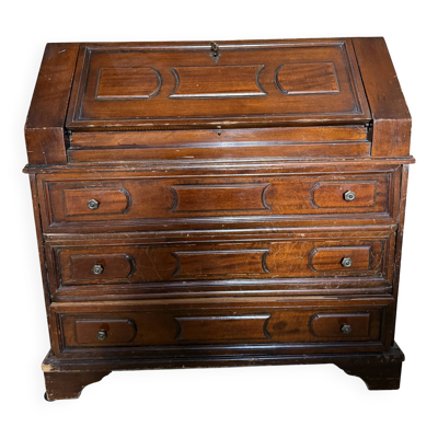 Bureau secrétaire bois massif vintage