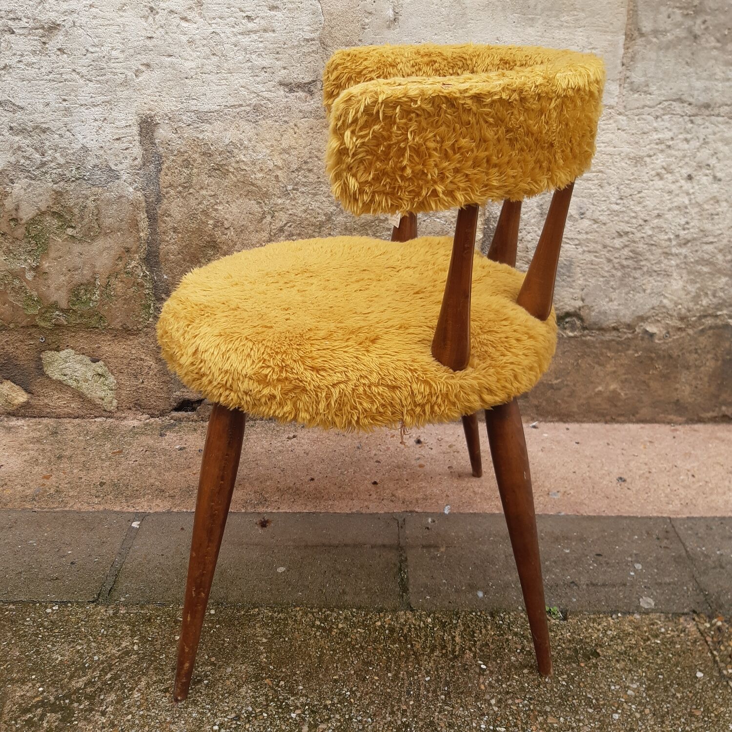 Mustard moumoute armchair