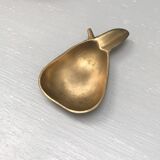 Vintage brass ashtray in the shape of a fruit, pear