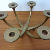 Brutalist Bronze Candleholder by Michael Harjes, 1960s
