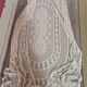 vintage rectangular beige crochet tablecloth