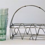 Together with 6 glasses wire basket