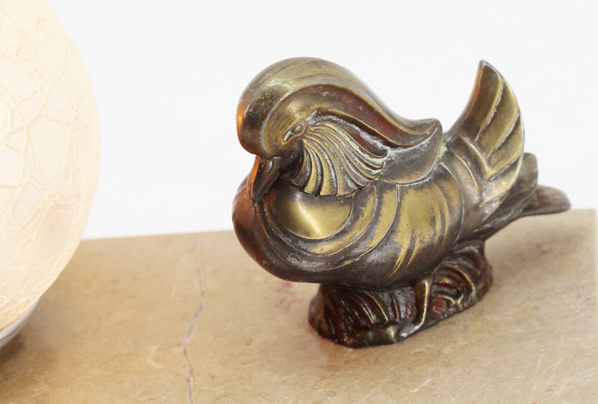 Lampe art déco oiseau