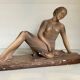 Statue la femme aux oiseaux signée art déco