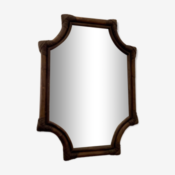 Miroir bambou vintage