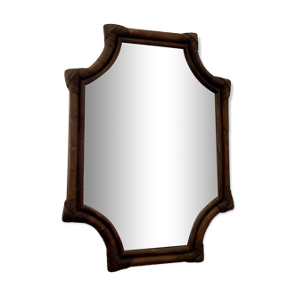 Vintage bamboo mirror