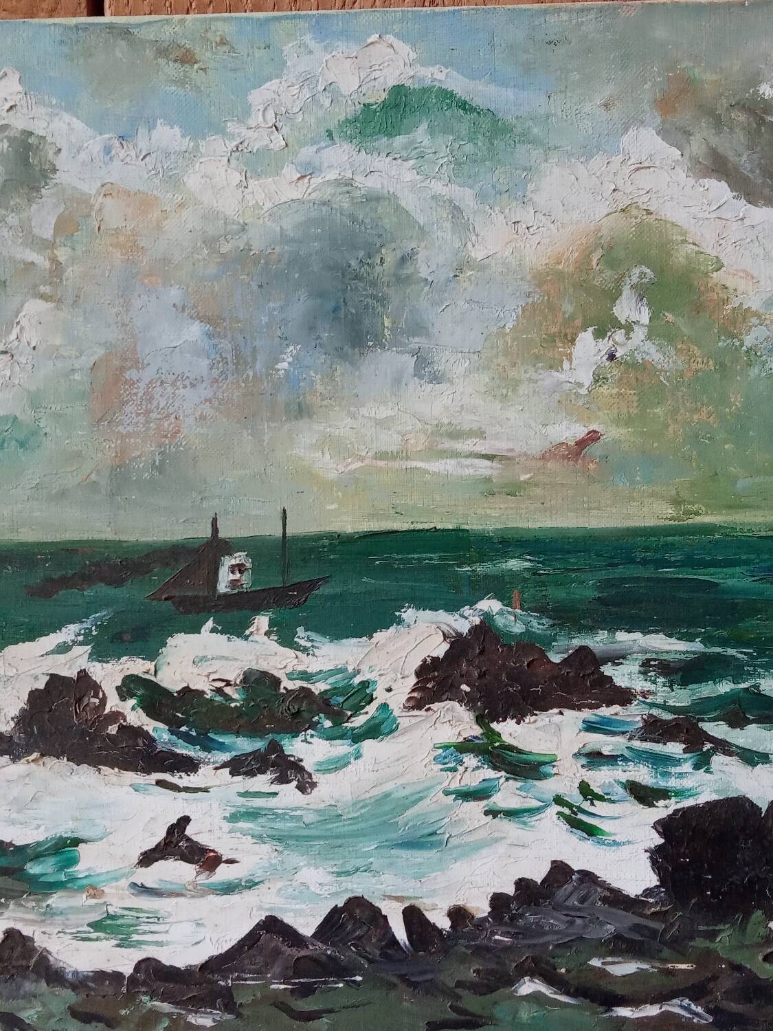 Painting on canvas, Marine 55×33 cm