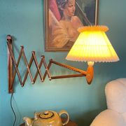Lampe à ciseaux Le Klint vintage en chêne des années 1960