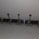 Chrome coat rack with 5 hooks