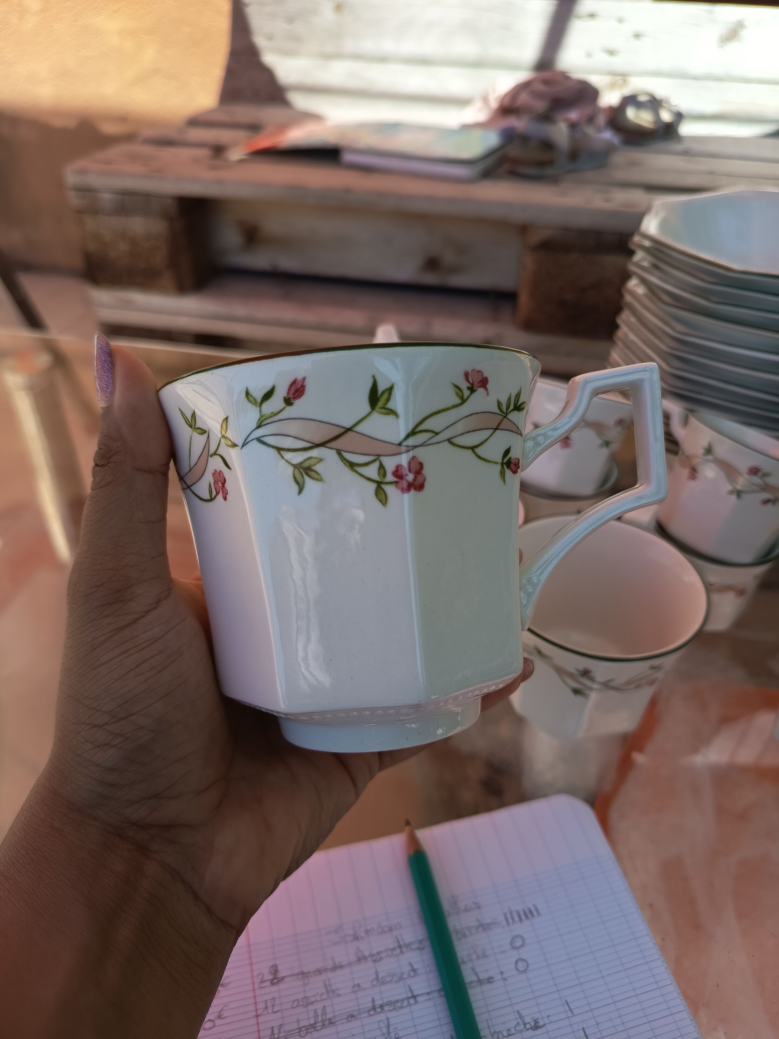 Lot de 7 tasses à thé