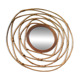 Rattan mirror, bohemian