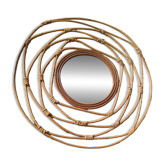 Rattan mirror