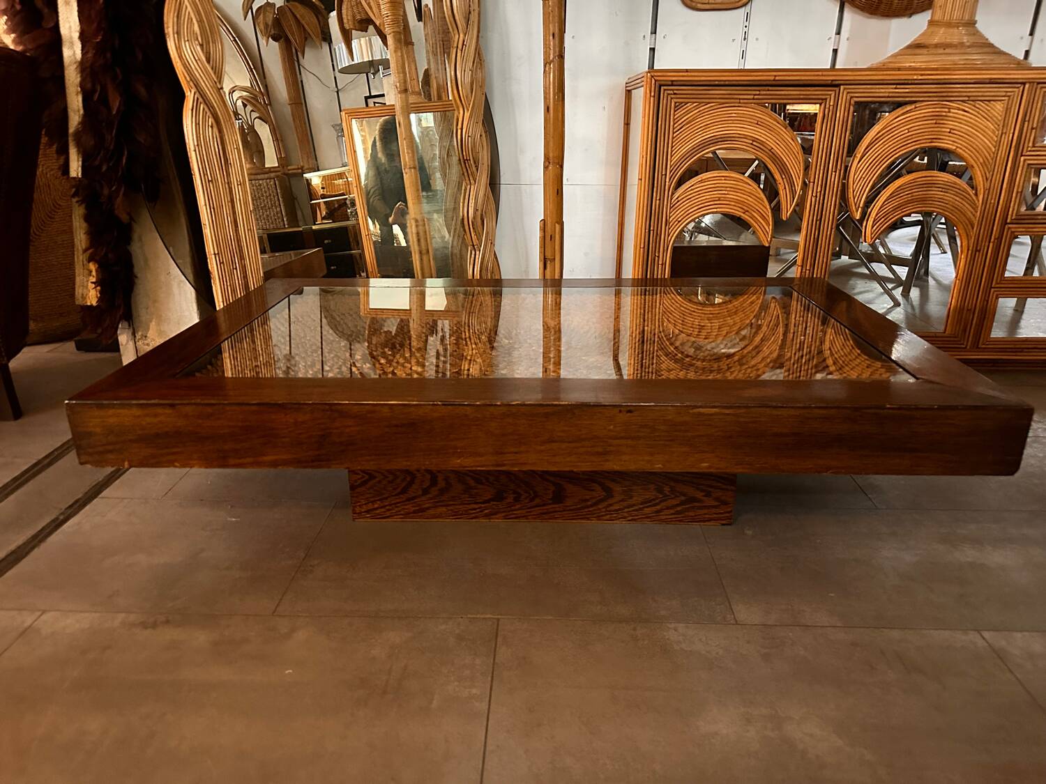 Vintage pine scale coffee table