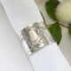 Silver metal towel ring