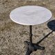 Marble and wrought iron bistro table