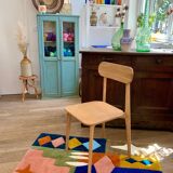 Hand tufted wool carpet 130x80cm