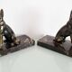 Pair of German Shepherd bookends signed BAL.