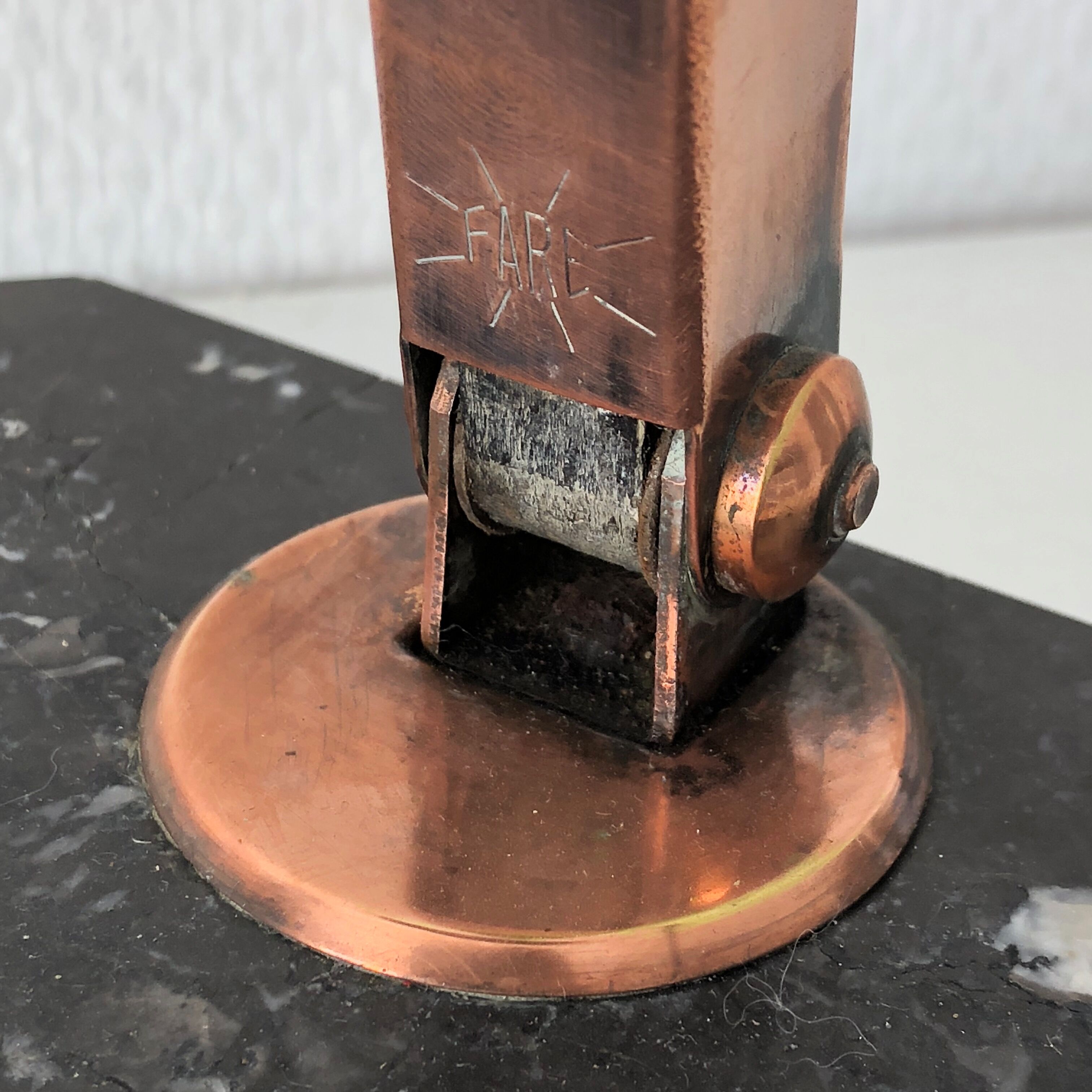 Light fare copper brass marble vintage 1930