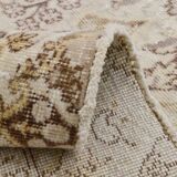 5x9 Vintage Brown Cream Classic Turkish Rug, 165x284Cm