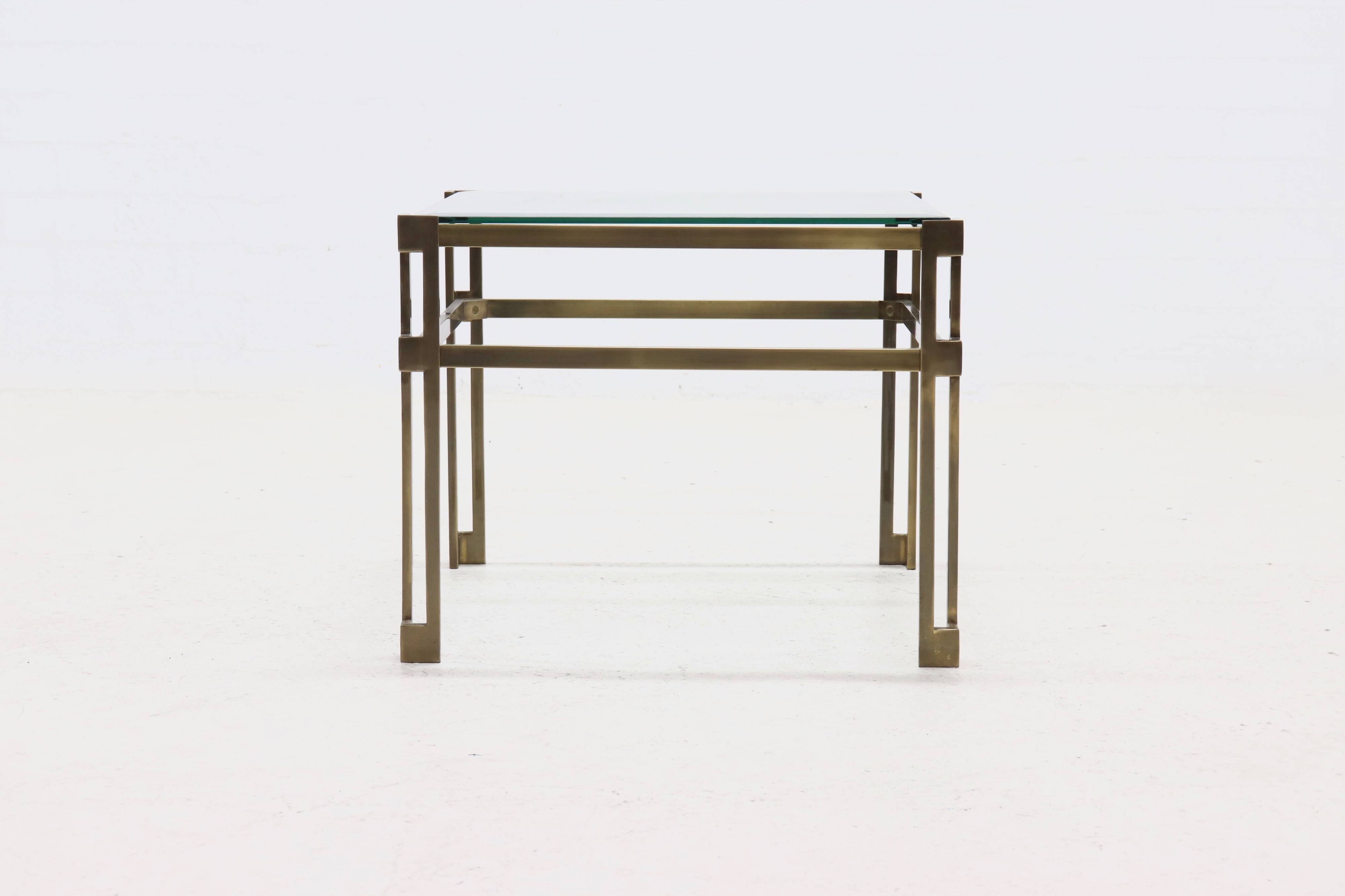 Solid Cast Bronze Side Table 1970s