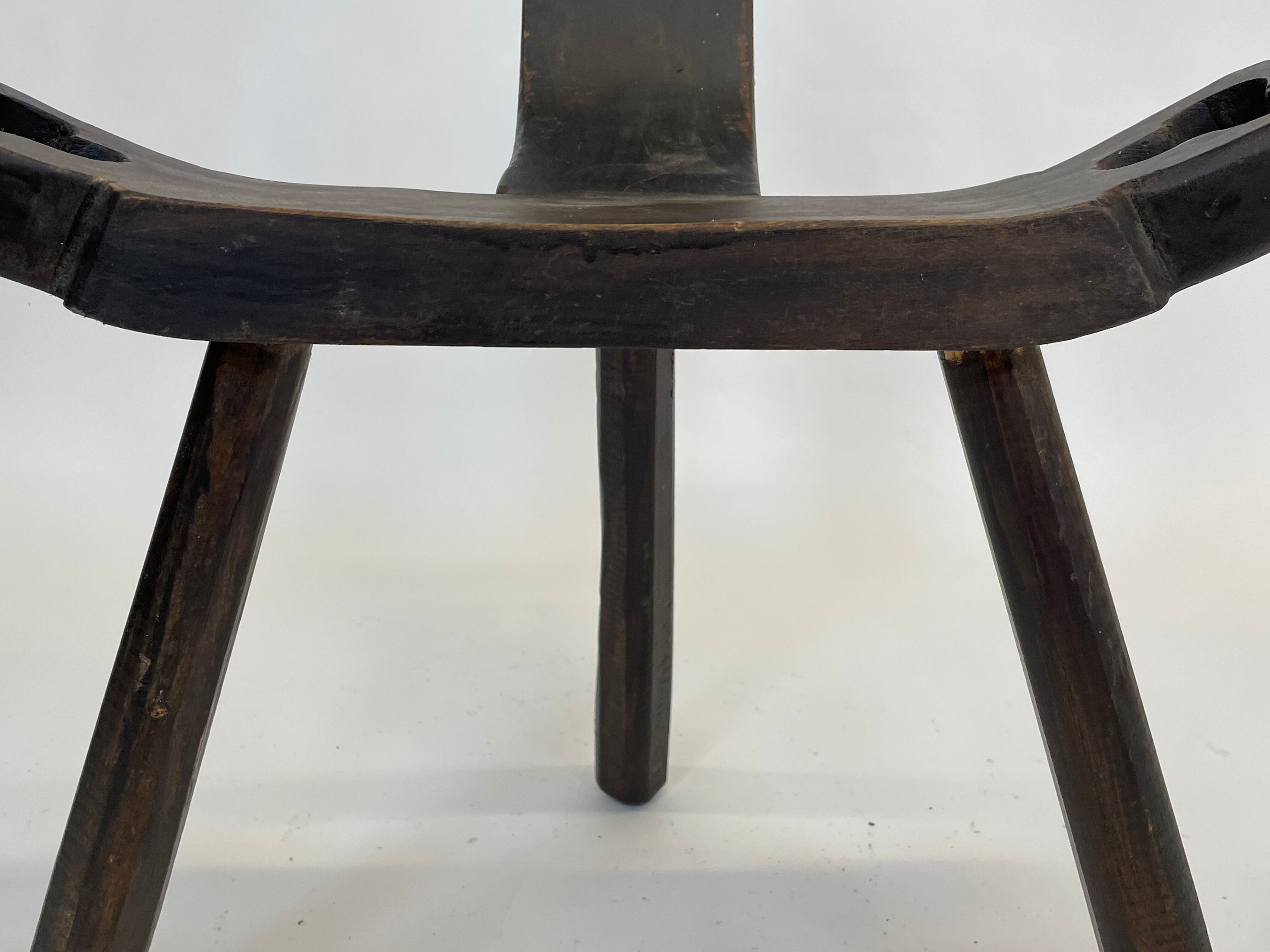 Vintage Spanish chair / stool 70s design brutalist