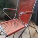 Armchair foldable child vintage 60's "scoubidou" orange