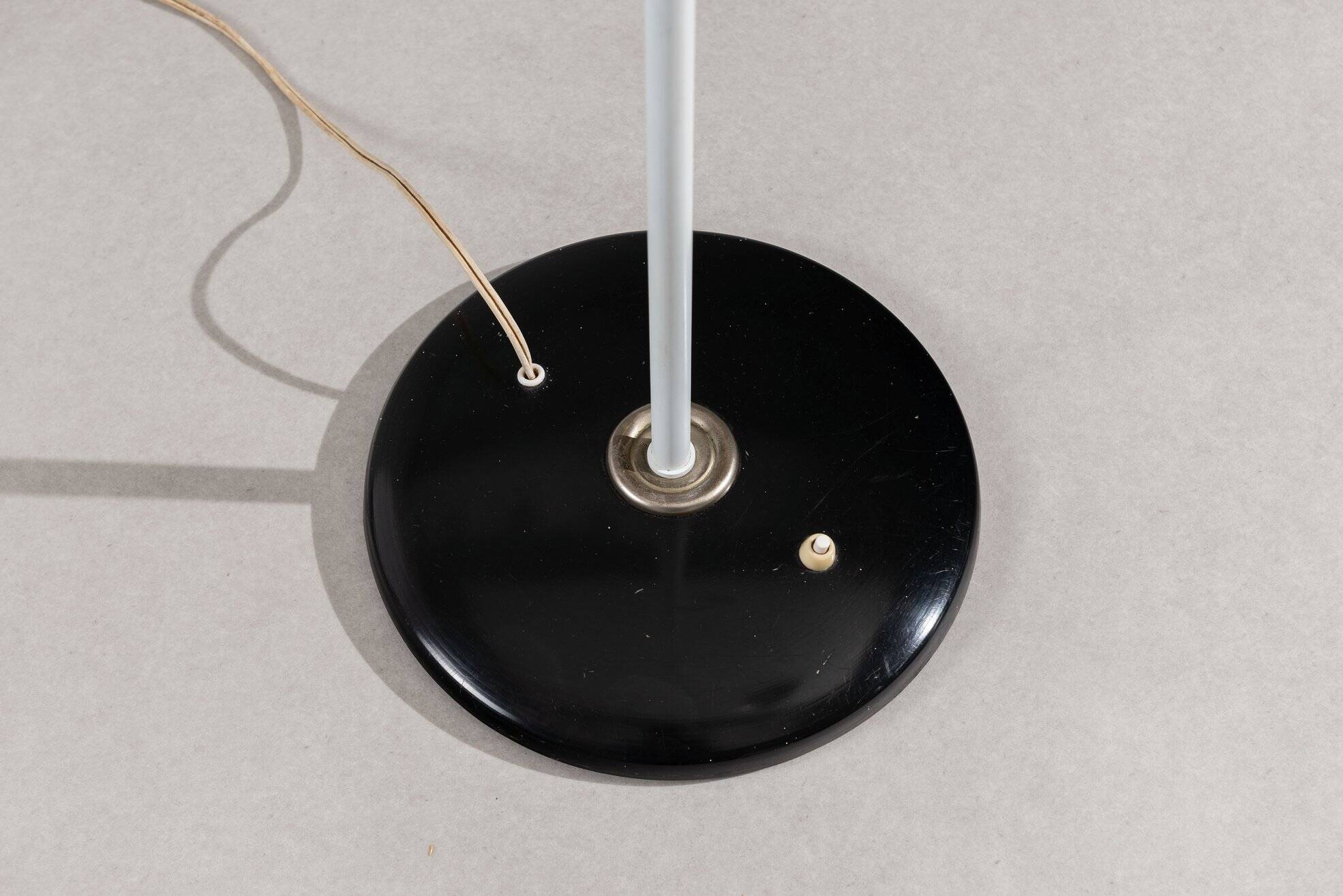 Lampadaire JJM Hoogervorst noir Anvia Almelo Pays-Bas 1950