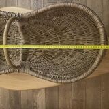 Burgundy maxi wicker basket
