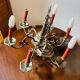 Chandelier Lucien Gau - Louis XIII model - solid bronze - 6 lights - r