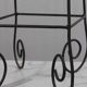 Vintage side table, wrought iron & ceramic tiles, 1950s design.