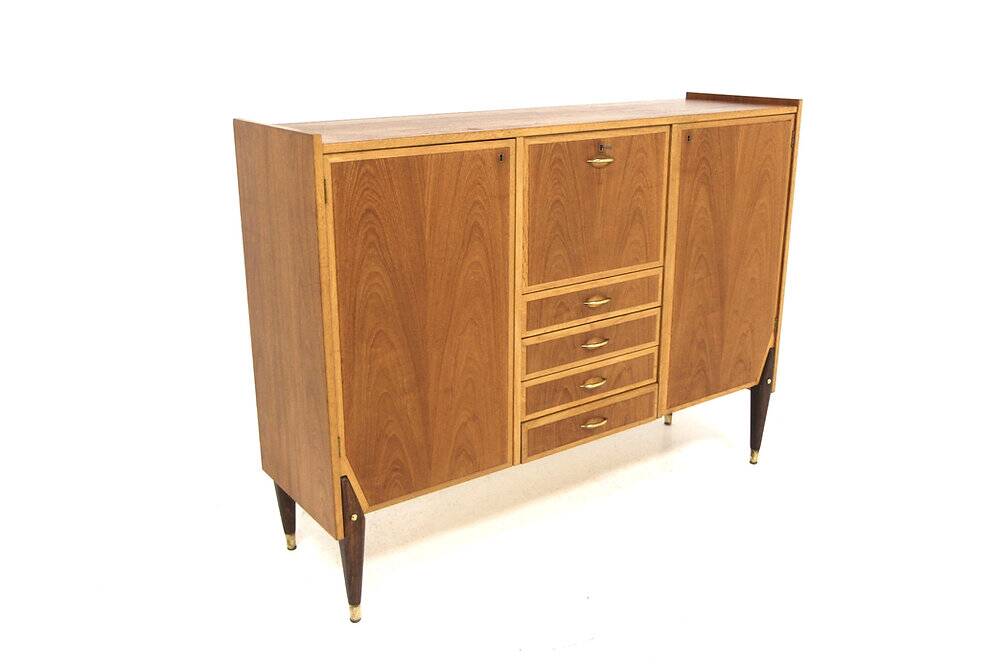 Scandinavian sideboard in teak and oak, Sweden, 1950