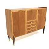 Scandinavian sideboard in teak and oak, Sweden, 1950