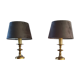 Paire de lampes bougeoir
