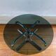 Tubular round smoked glass coffee table vintage 1970