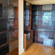 Wooden bookcase shelves