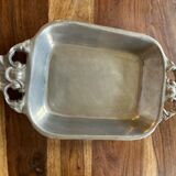 Lot of two vintage aluminum cast iron dishes